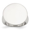 Lex & Lu Chisel Stainless Steel Polished Circle Ring - Lex & Lu