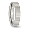 Lex & Lu Chisel Stainless Steel Flat 5mm Brushed Band Ring- 4 - Lex & Lu