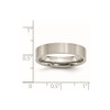 Lex & Lu Chisel Stainless Steel Flat 5mm Brushed Band Ring- 6 - Lex & Lu
