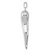 Lex & Lu Sterling Silver Italian Horn Pendant LAL4188 LALQC6090 - 2 - Lex & Lu
