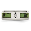 Lex & Lu Chisel Stainless Steel Camouflage 0.035ct. Diamond 8mm Band Ring- 4 - Lex & Lu