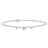 Lex & Lu Sterling Silver 10'' Three Stars Anklet - 4 - Lex & Lu