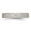 Lex & Lu Chisel Stainless Steel Polished Textured Ring LAL41973- 3 - Lex & Lu