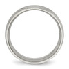 Lex & Lu Chisel Stainless Steel Polished D/C Ring LAL41974- 2 - Lex & Lu