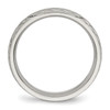 Lex & Lu Chisel Stainless Steel Polished Textured Ring LAL41977- 2 - Lex & Lu