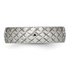 Lex & Lu Chisel Stainless Steel Polished Textured Ring LAL41977- 3 - Lex & Lu