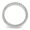 Lex & Lu Chisel Stainless Steel Brushed and Polished Braided 8.00mm Band Ring- 2 - Lex & Lu