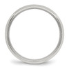 Lex & Lu Chisel Stainless Steel Brushed and Polished Ridged 5.00mm Band Ring- 2 - Lex & Lu