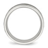 Lex & Lu Chisel Stainless Steel Polished Hammered and Grooved 8.00mm Band Ring- 2 - Lex & Lu