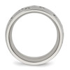 Lex & Lu Chisel Stainless Steel Polished CZ Ring LAL42059- 2 - Lex & Lu