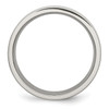 Lex & Lu Chisel Stainless Steel Flat 6mm Polished Band Ring- 2 - Lex & Lu