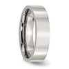 Lex & Lu Chisel Stainless Steel Flat 6mm Polished Band Ring- 4 - Lex & Lu