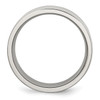 Lex & Lu Chisel Stainless Steel Flat 8mm Polished Band Ring- 2 - Lex & Lu
