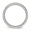Lex & Lu Chisel Stainless Steel Beveled Edge Concave 8mm Brushed Band Ring- 2 - Lex & Lu