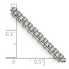 Lex & Lu Chisel Stainless Steel Polished 3.10mm Fancy Double Link Chain Necklace- 5 - Lex & Lu