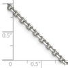 Lex & Lu Chisel Stainless Steel 3.4mm Cable Chain Necklace- 3 - Lex & Lu