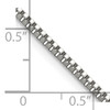 Lex & Lu Chisel Stainless Steel 2.0mm Box Chain Necklace- 3 - Lex & Lu
