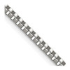 Lex & Lu Chisel Stainless Steel 2.4mm Box Chain Necklace - Lex & Lu