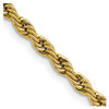 Lex & Lu Chisel Stainless Steel Yellow Plated 4.0mm Rope Chain Necklace - Lex & Lu