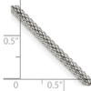 Lex & Lu Chisel Stainless Steel 3.2mm Bismark Chain Necklace- 3 - Lex & Lu