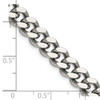 Lex & Lu Chisel Stainless Steel 9.5mm Curb Chain Necklace or Bracelet- 3 - Lex & Lu