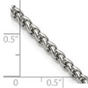 Lex & Lu Chisel Stainless Steel 4.0mm Wheat Chain Necklace- 3 - Lex & Lu