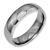 Lex & Lu Chisel Titanium 6mm Polished Band Ring- 5 - Lex & Lu