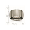 Lex & Lu Chisel Titanium 12mm Brushed Band Ring- 6 - Lex & Lu