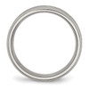 Lex & Lu Chisel Titanium Beveled Edge 8mm Satin and Polished Band Rin- 2 - Lex & Lu