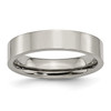 Lex & Lu Chisel Titanium Flat 5mm Polished Band Ring - Lex & Lu