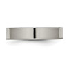 Lex & Lu Chisel Titanium Flat 5mm Polished Band Ring- 3 - Lex & Lu