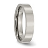 Lex & Lu Chisel Titanium Flat 5mm Polished Band Ring- 4 - Lex & Lu