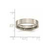 Lex & Lu Chisel Titanium Flat 5mm Polished Band Ring- 6 - Lex & Lu