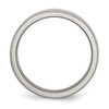 Lex & Lu Chisel Titanium Beveled Edge 6mm Polished Band Ring- 2 - Lex & Lu