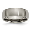 Lex & Lu Chisel Titanium 7mm Brushed Band Ring - Lex & Lu