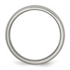 Lex & Lu Chisel Titanium 5mm Polished Band Ring- 2 - Lex & Lu