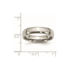 Lex & Lu Chisel Titanium 5mm Polished Band Ring- 6 - Lex & Lu