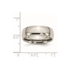 Lex & Lu Chisel Titanium 7mm Polished Band Ring- 6 - Lex & Lu