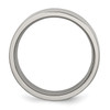 Lex & Lu Chisel Titanium Flat 8mm Polished Band Ring- 2 - Lex & Lu