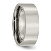 Lex & Lu Chisel Titanium Flat 8mm Polished Band Ring- 4 - Lex & Lu