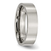 Lex & Lu Chisel Titanium Flat 6mm Polished Band Ring- 4 - Lex & Lu