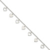 Lex & Lu Sterling Silver w/Hearts Bracelet 7.5'' - Lex & Lu