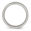 Lex & Lu Chisel Titanium Enameled Flat 6mm Satin & Polished Band Ring- 2 - Lex & Lu