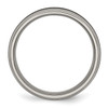 Lex & Lu Chisel Titanium Black Carbon Fiber 6mm Polished Band Ring- 2 - Lex & Lu