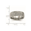 Lex & Lu Chisel Titanium Polished Textured Ring LAL42714- 6 - Lex & Lu
