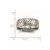 Lex & Lu Chisel Titanium Polished D/C Ring LAL42719- 6 - Lex & Lu