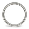 Lex & Lu Chisel Titanium Polished D/C Ring LAL42720- 2 - Lex & Lu