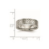 Lex & Lu Chisel Titanium Polished Textured Ring LAL42721- 6 - Lex & Lu