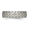 Lex & Lu Chisel Titanium Polished Textured Ring LAL42722- 3 - Lex & Lu