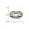 Lex & Lu Chisel Titanium Polished Textured Ring LAL42722- 6 - Lex & Lu